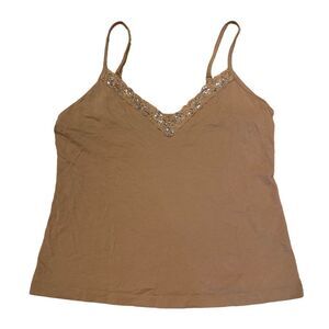 NY&C Cotton Tan Tank Top M